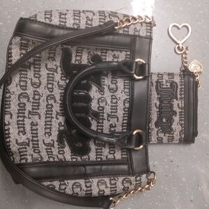 Juicy Couture Black and Gray Women's Bag